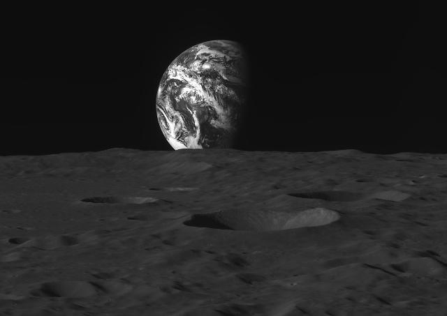[포토] 달에서 지구의 신비를 보다...다누리, 달 지표와 지구 사진 첫 공개