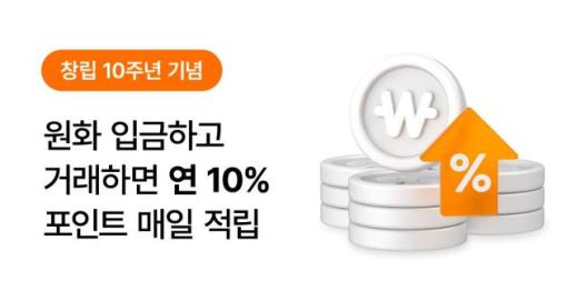 빗썸, 거래액 연 10% 포인트 매일 적립 이벤트 진행