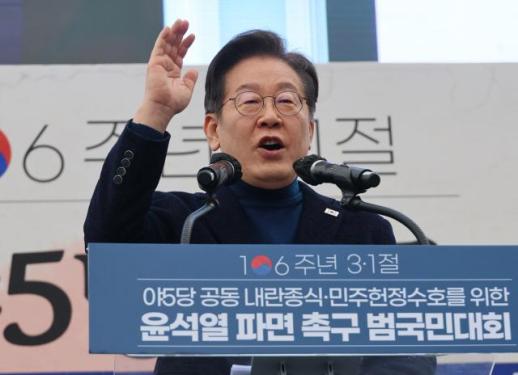 가상대결 차기대선 후보 선호도…이재명 46.3%, 김문수 18.9%, 한동훈 6.9%