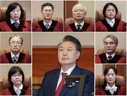 韩国宪法法院全体法官提前到岗 最终审议尹锡悦弹劾案