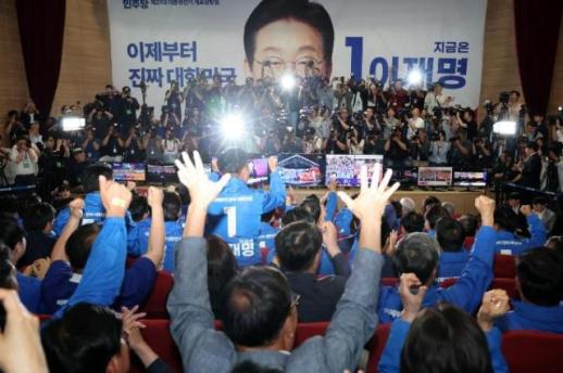 지상파 3사, 이재명 당선 유력 예측…개표 32.8% 이재명 48.49% 선두