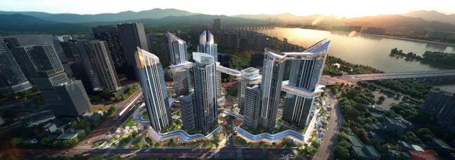 HDC현산 vs 포스코이앤씨, 용산 전면1구역 스카이브릿지 설계 정면충돌