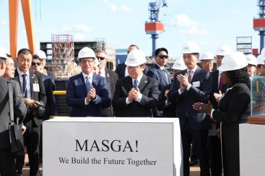 李在明访问韩华费城造船厂 承诺开启韩美造船双赢篇章