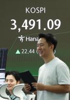 코스피, 3490 돌파로 역대 최고치 경신…3500 코앞 