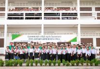 교보생명, 보호아동과 함께 라오스 희망의 도서관 건립