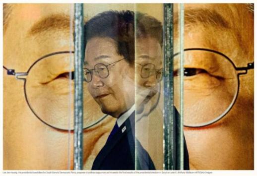 李在明赢得总统选举照片入围《时代》周刊年度百大照片