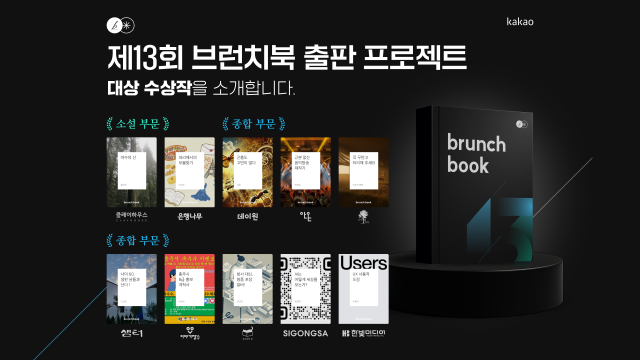 카카오, 제13회 브런치북 수상작 10편 발표… 역대 최고 경쟁률