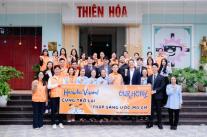 한화비전·아워홈, 베트남 시각장애 아동시설에 기부