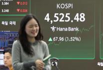 코스피, 4525.48로 사상 최고치 마감…72만 닉스 한 몫