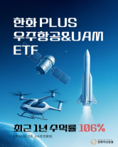 한화운용, PLUS 우주항공&UAM ETF 1년 누적 수익률 100% 돌파