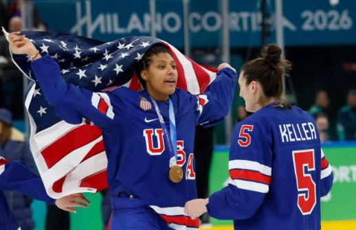 Laila Edwards, First Black Player on U.S. Women’s Hockey Team, Wins Olympic Gold