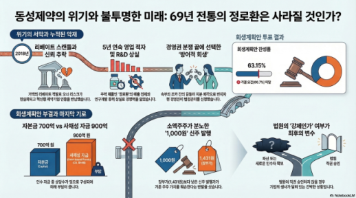 부결된 동성제약 회생안, 법원의 강제인가 결정만 남았나