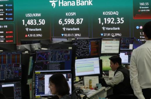 코스피, 외국인 매도에 6590선 후퇴…사흘 최고치 행진 멈춰