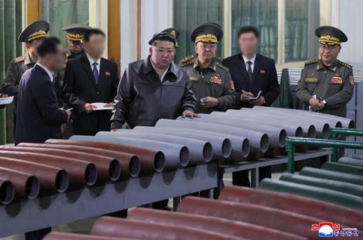 North Korean leader inspects munitions factories, calls for stronger artillery forces