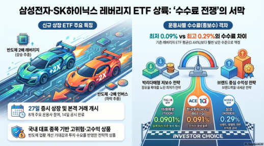 Samsung and SK Hynix Launch Leveraged ETFs Amid Fee Competition