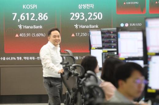 KOSPI recovers above 7,600 as Samsung averts strike