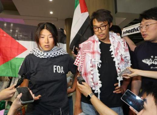 Two South Koreans return home after release from Israeli seizure of Gaza-bound vessels