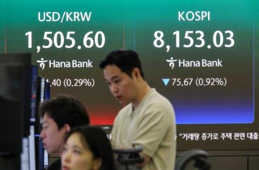 KOSPI 8,000 mark under threat in first week on rate hike warning