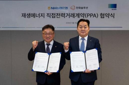 NH Nonghyup Bank Partners with Hanwha Solutions to Address Power Shortages with Renewable Energy