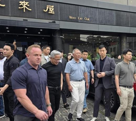 평냉 회동 젠슨 황·정의선, 현대차 사옥서 만난다 