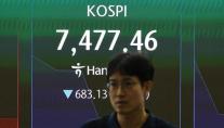 코스피 7500선 붕괴 대폭락에 서킷브레이커 발동…환율, 2009년 금융위기 이후 최고치