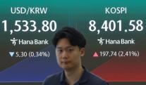 원·달러 환율, 1540원대 마감…17년 만에 최고