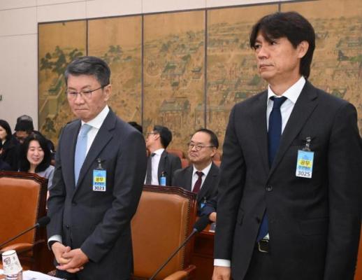 郑梦奎和洪明甫出席国会听证会