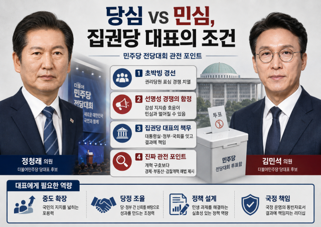 [데스크칼럼] 민주당 경선, 선명성 경쟁보다 집권당 책임을 보여라