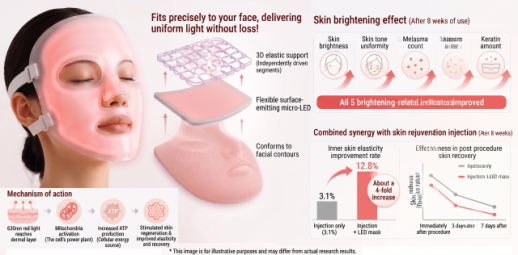KAIST LED mask quadruples skin injection gains