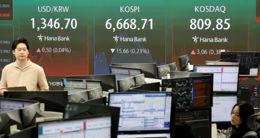 코스피, 0.38% 하락 출발…6600선서 약보합