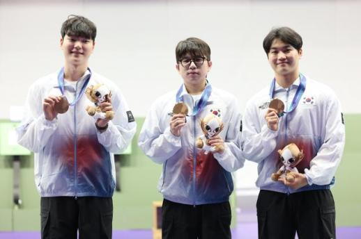 [AG 2026] 한국 사격, 남자 공기소총 단체전 동메달…중국은 세계신기록 명중