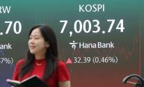 코스피, 7천피 복귀…연휴 앞 관망 속 0.46%↑