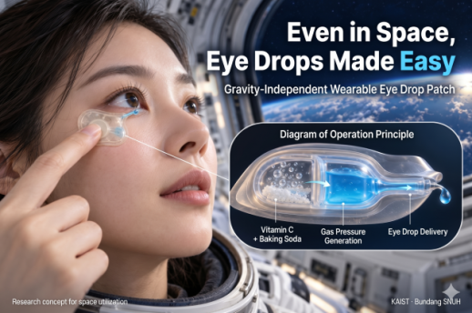 KAIST patch lets astronauts apply eye drops without gravity