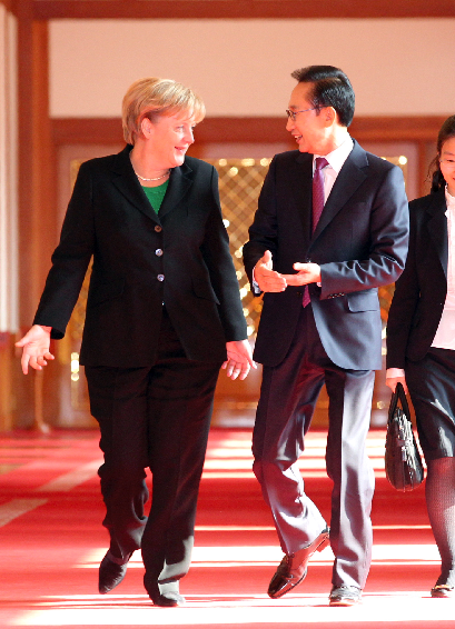 [G20 Summit] Lee, Merkel Agree on Stronger Ties and Cooperation in Renewable Engergy