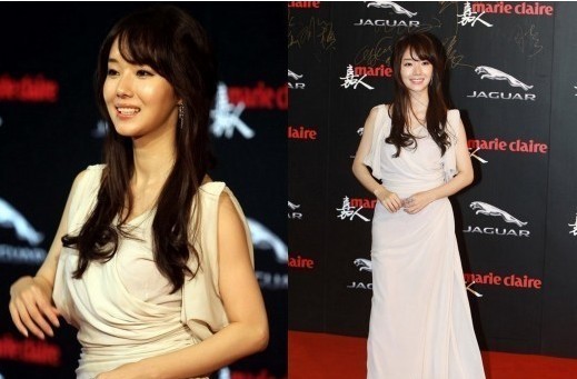 韩国歌手李贞贤现身上海红地毯