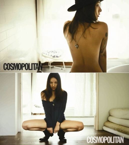 Singer Hyori's nude photo on Cosmopolitan.