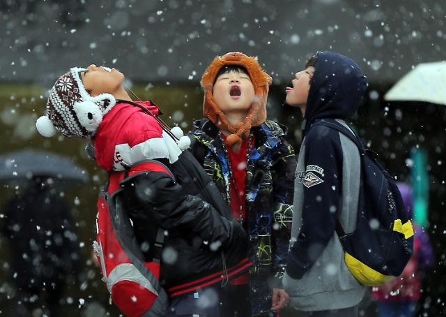 韩国迎来入冬以来最大降雪