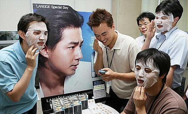 韩国男性护肤产品人均消费高居世界之首