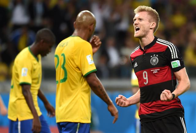 <2014巴西世界杯>巴西队对阵德国队 巴西惨败德国进决赛