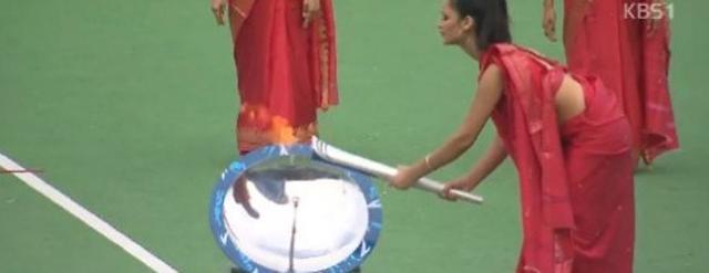 Asian Games torch lit in New Delhi
