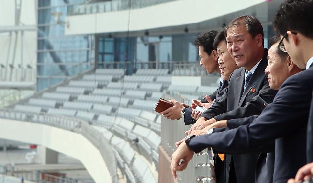 朝鲜代表团参观仁川亚运会主会场