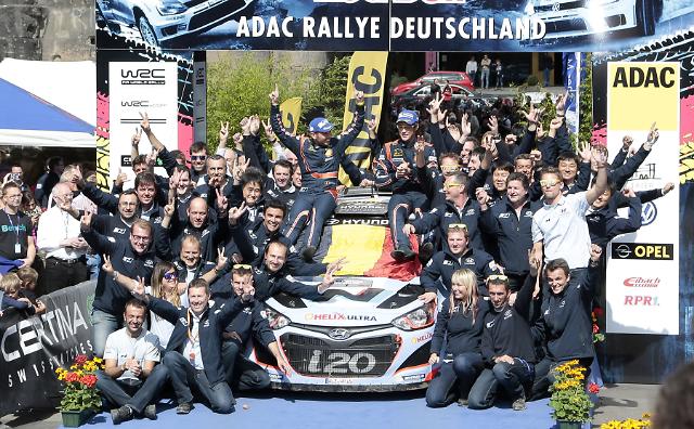 Hyundai World Rally Team wins WRC Rallye Deutschland in Germany