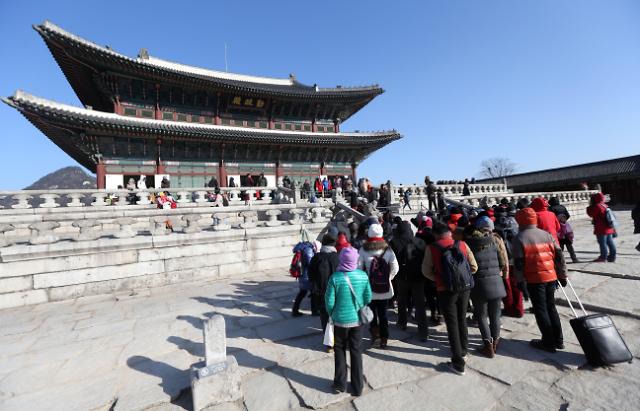 新年伊始中国游客“占领”景福宫