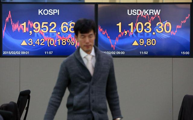 日元走强致韩国综合股指小幅上扬