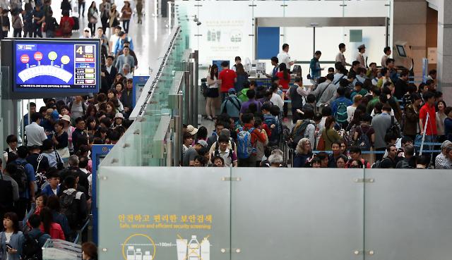 韩国开启“休假模式” 仁川机场人山人海