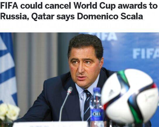 FIFA证实或取消俄罗斯卡塔尔世界杯主办权