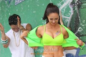 Muscle Queen Lee Yeon attends Sprite Shower Audition in Yonsei-ro, Seoul