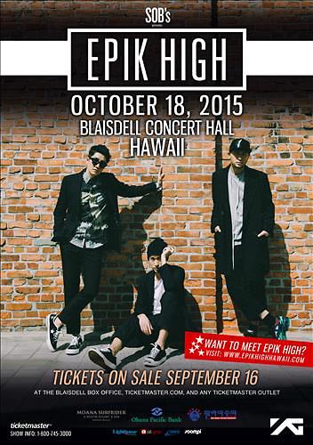Hip-hop trio Epik High to hold concert in Hawaii Oct. 18  