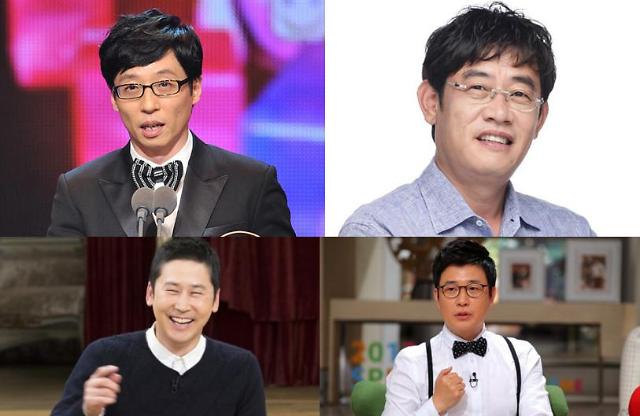 刘在锡等被韩国观众评选为综艺主持界“四大天王”
