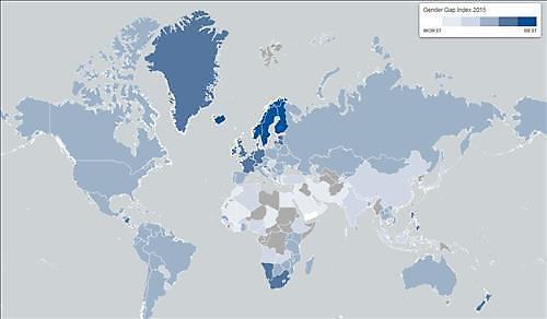 韩国两性平等水平居第115位 不敌中日两国